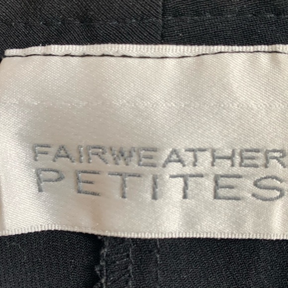 FAIRWEATHER PETITES | 10 | Black polyester dress pants zipper front - Picture 5 of 5